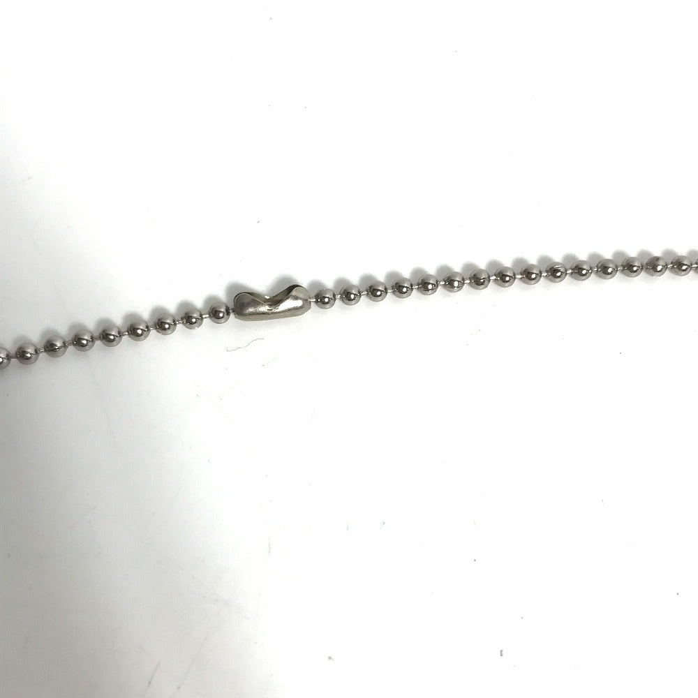CHANEL Necklace metal Silver CC COCO Mark plate Women Used Authentic