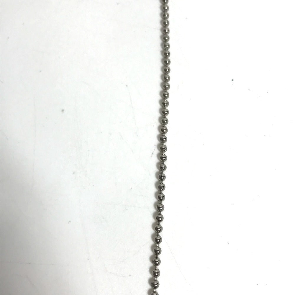 CHANEL Necklace metal Silver CC COCO Mark plate Women Used Authentic