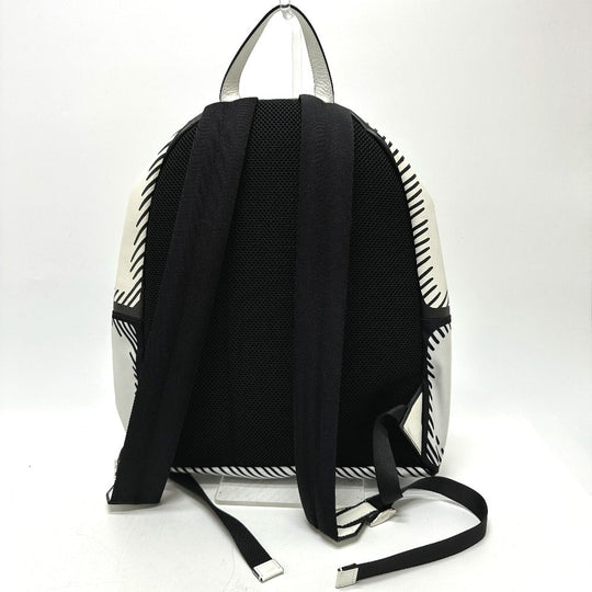 FENDI Backpack 7VZ042 Canvas / leather white Joshua Vides California Sky Backpack mens Used Authentic