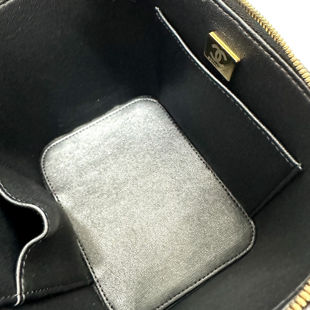 CHANEL Vanity bag AS2362 Caviar skin black COCO Mark CC Matrasse quilting Women Used Authentic