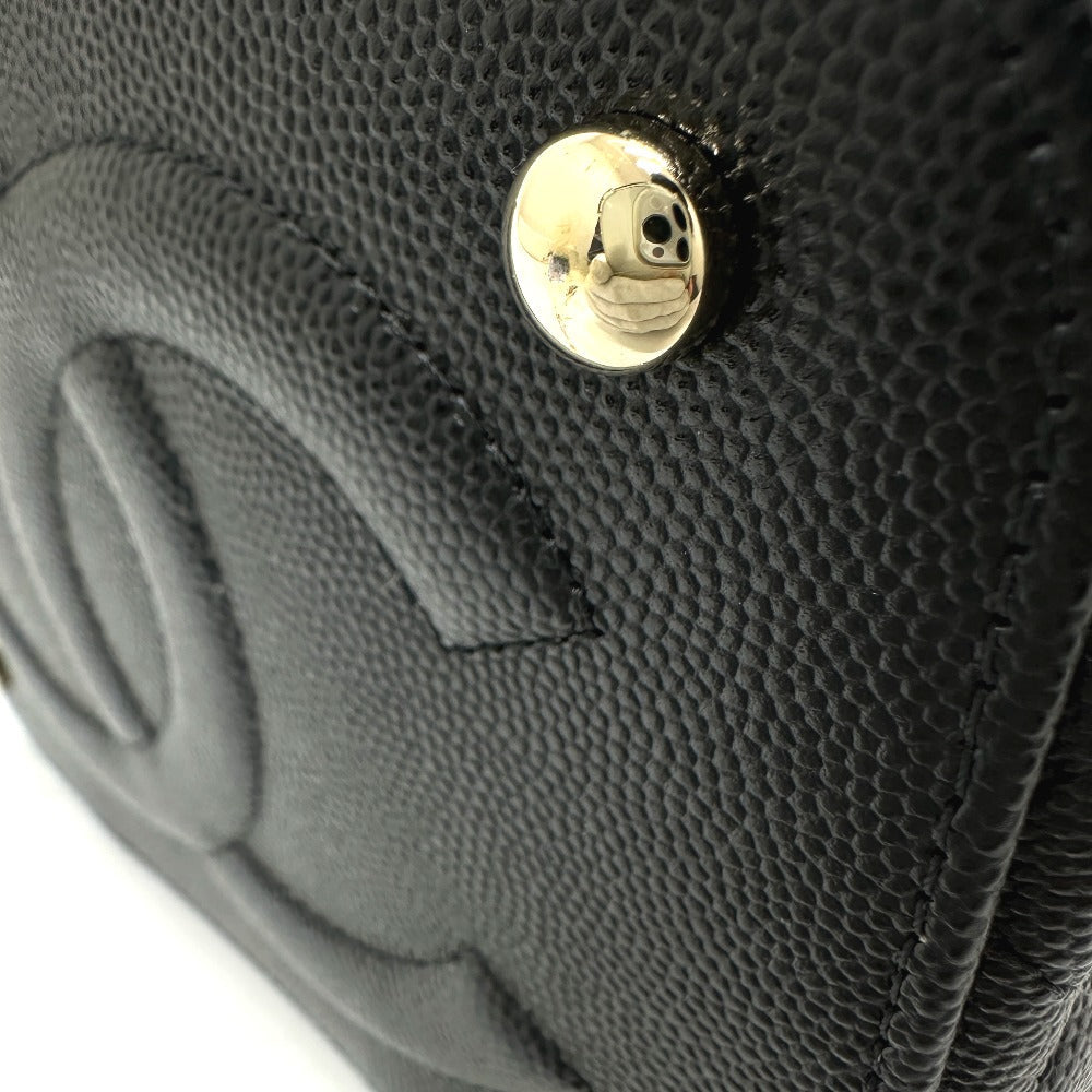 CHANEL Vanity bag AS2362 Caviar skin black COCO Mark CC Matrasse quilting Women Used Authentic