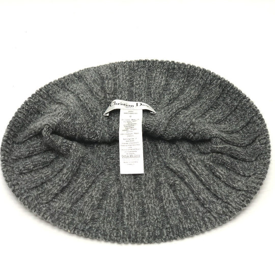Dior hat wool gray logo Tulip Women Used Authentic