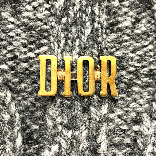 Dior hat wool gray logo Tulip Women Used Authentic