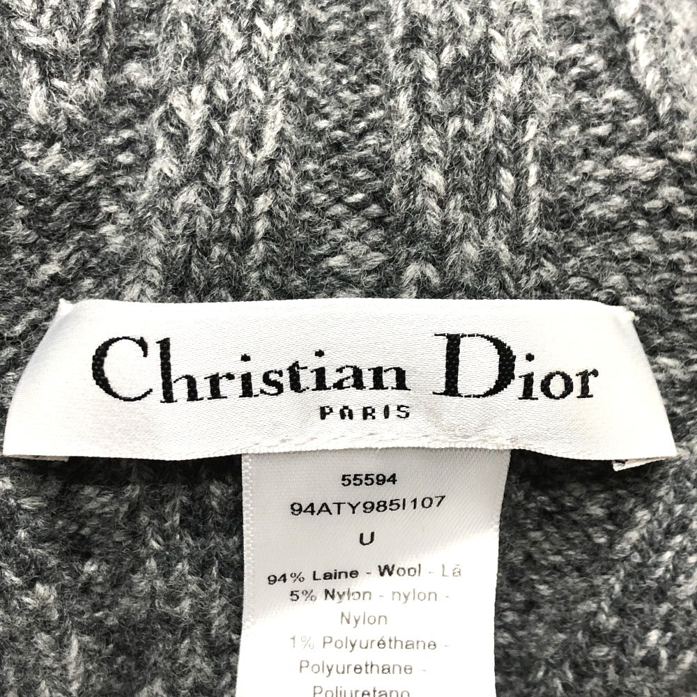 Dior hat wool gray logo Tulip Women Used Authentic