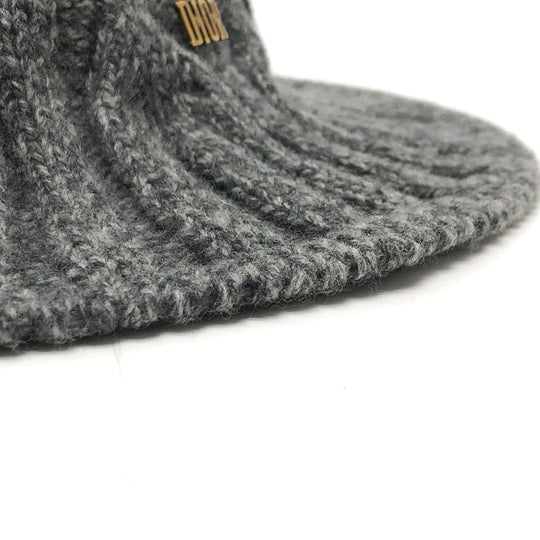 Dior hat wool gray logo Tulip Women Used Authentic