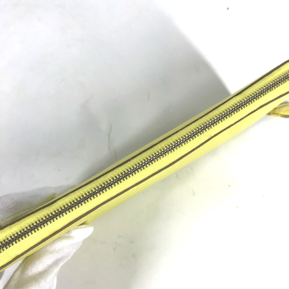 HERMES Long Wallet Purse Epsom yellow Long wallet Azap long silk in Women Used Authentic