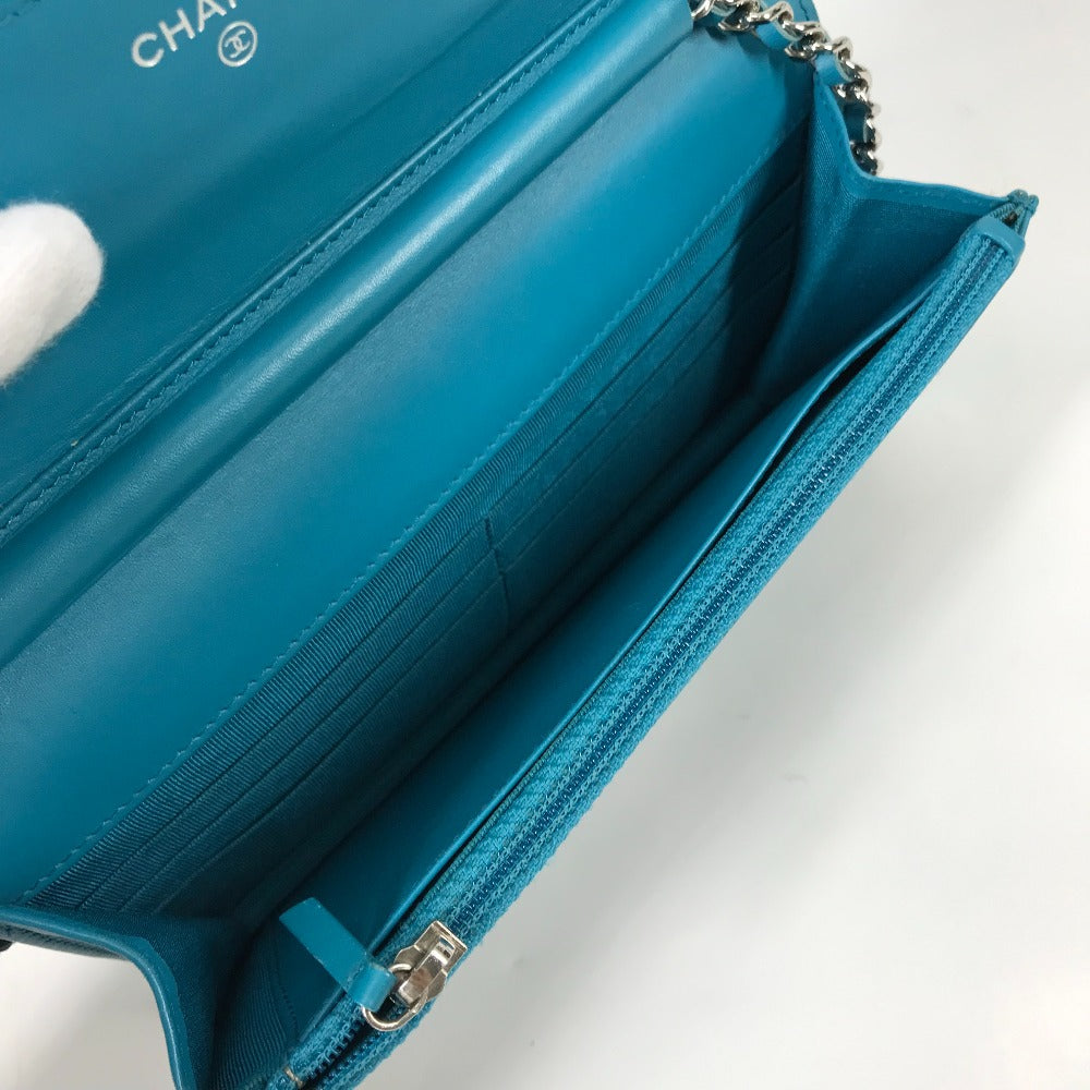 CHANEL Shoulder Bag enamel Blue type 2.55 Hardware Matrasse quilting Women Used Authentic