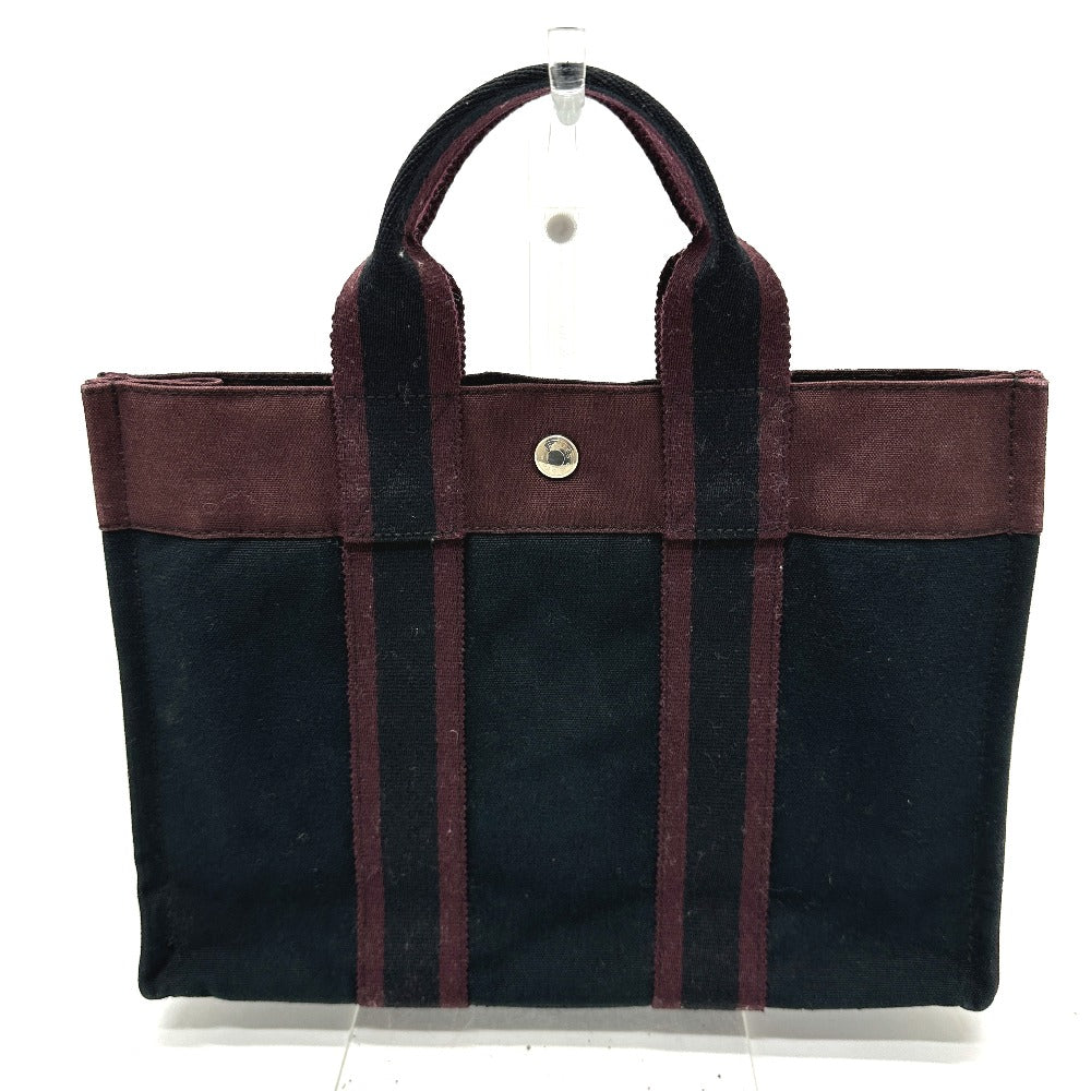HERMES Handbag canvas black Fool ToePM unisex(Unisex) Used Authentic