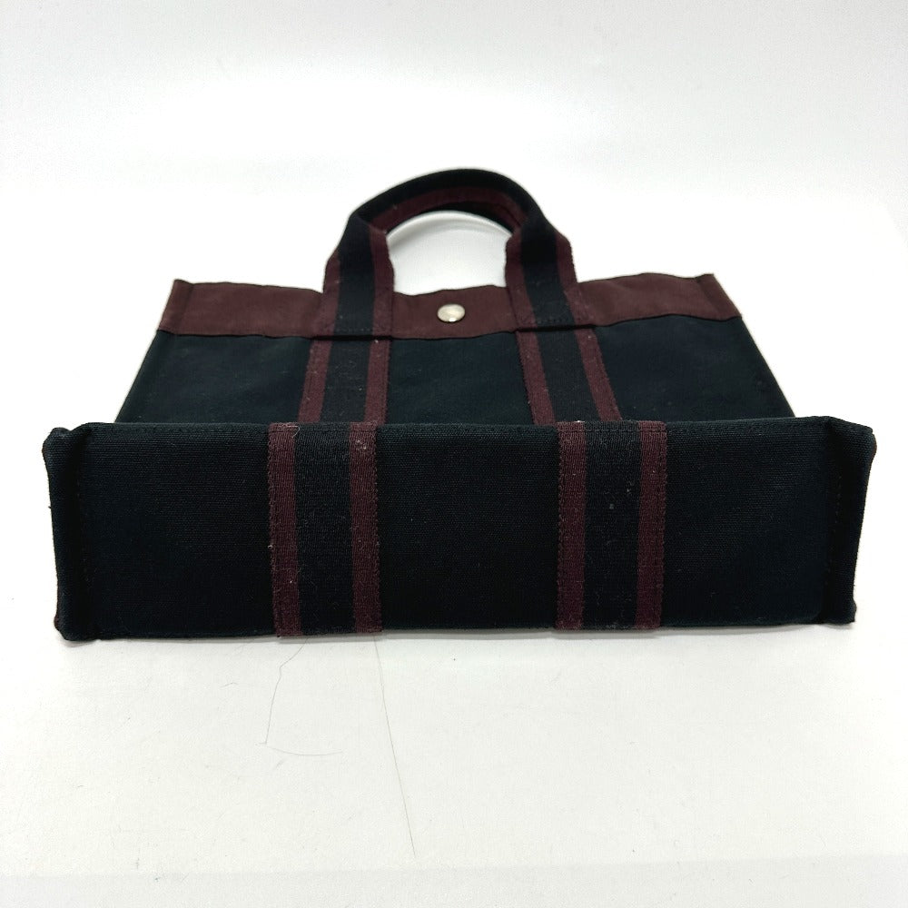 HERMES Handbag canvas black Fool ToePM unisex(Unisex) Used Authentic