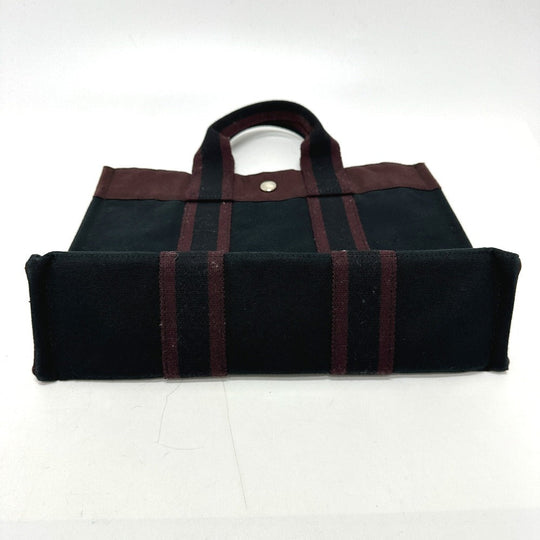 HERMES Handbag canvas black Fool ToePM unisex(Unisex) Used Authentic
