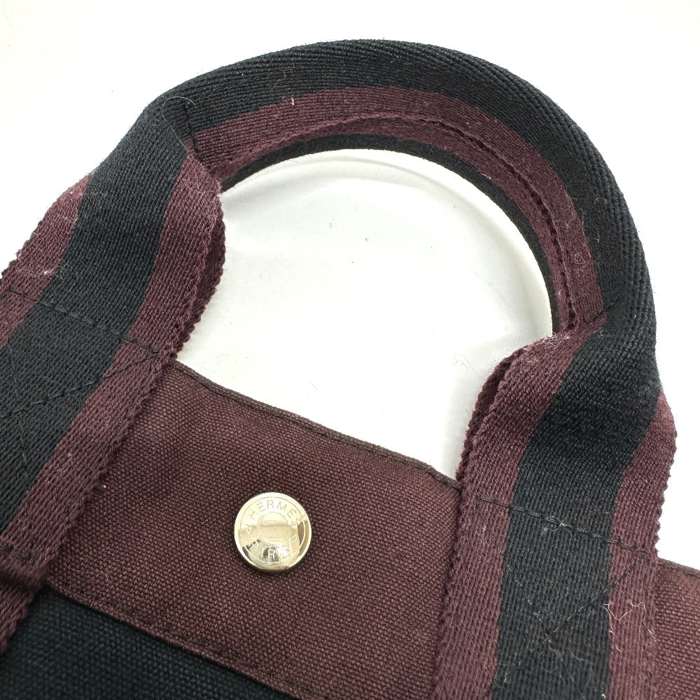 HERMES Handbag canvas black Fool ToePM unisex(Unisex) Used Authentic