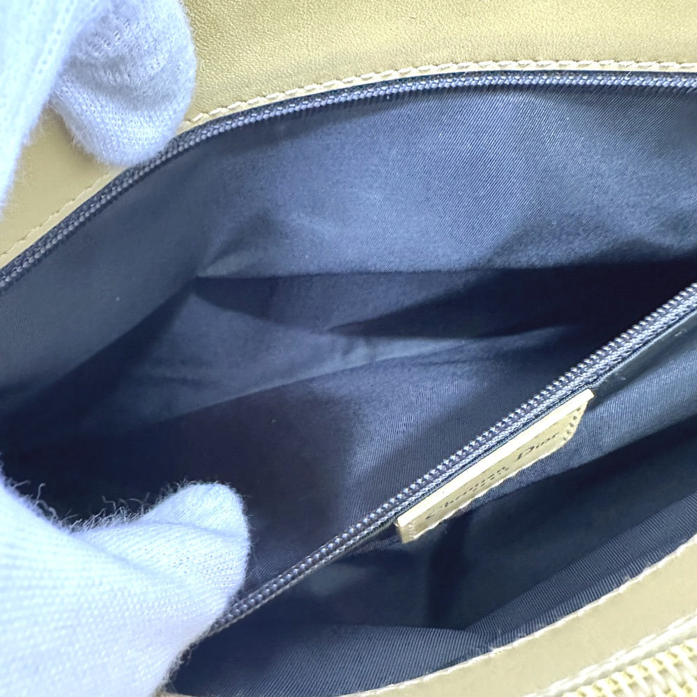 Dior Handbag Canvas / leather Brown Trotter denim motif Women Used Authentic
