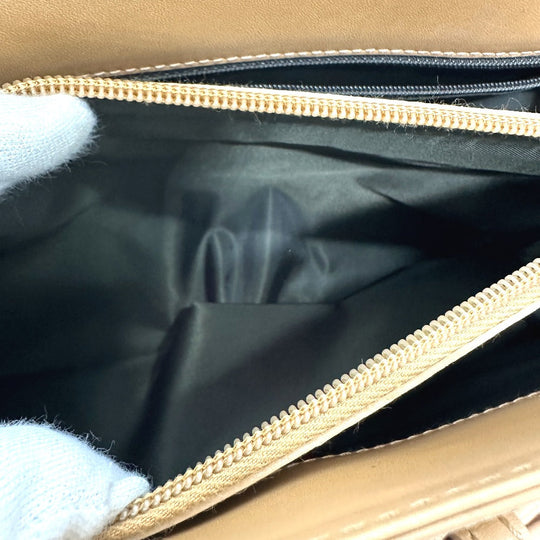 Dior Handbag Canvas / leather Brown Trotter denim motif Women Used Authentic