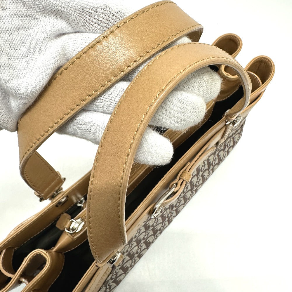Dior Handbag Canvas / leather Brown Trotter denim motif Women Used Authentic