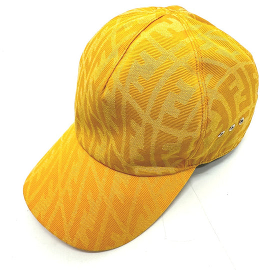 FENDI cap FXQ768 canvas yellow Zucca Baseball cap