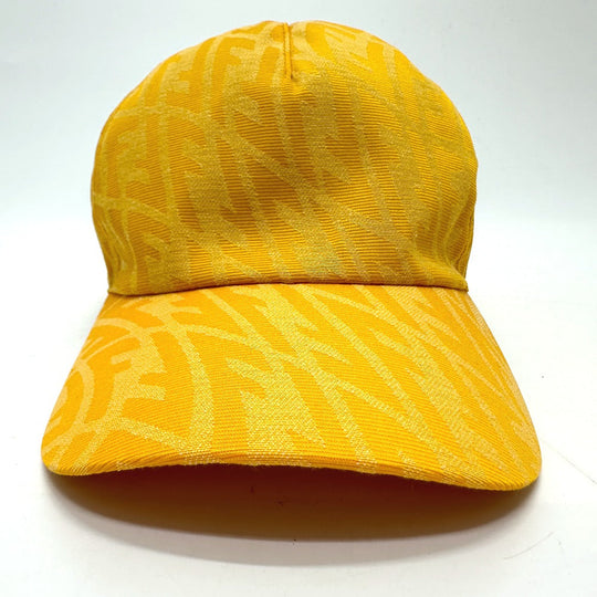 FENDI cap FXQ768 canvas yellow Zucca Baseball cap