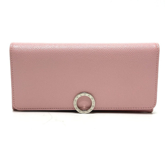 BVLGARI Long Wallet Purse 291419 leather pink Bulgari Bulgari Women Used Authentic