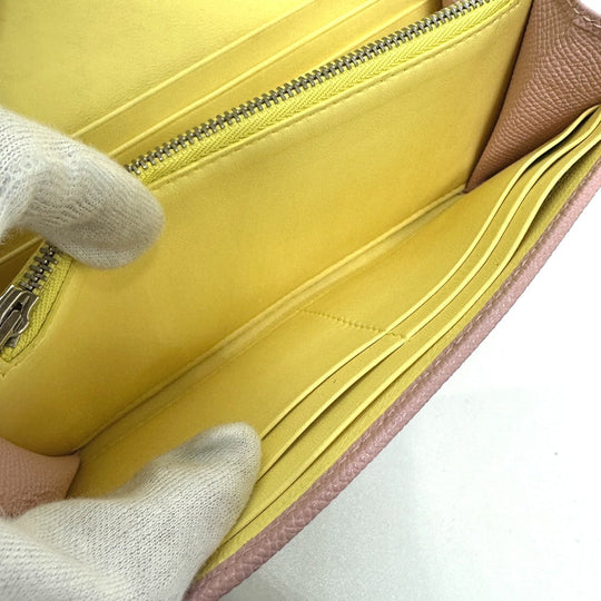 BVLGARI Long Wallet Purse 291419 leather pink Bulgari Bulgari Women Used Authentic