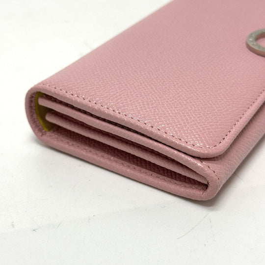 BVLGARI Long Wallet Purse 291419 leather pink Bulgari Bulgari Women Used Authentic
