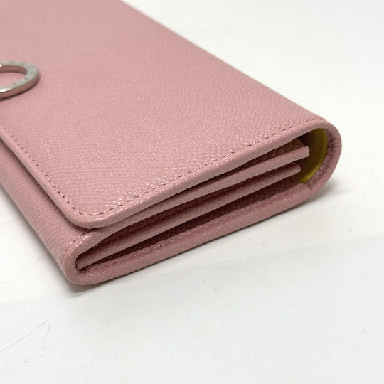 BVLGARI Long Wallet Purse 291419 leather pink Bulgari Bulgari Women Used Authentic