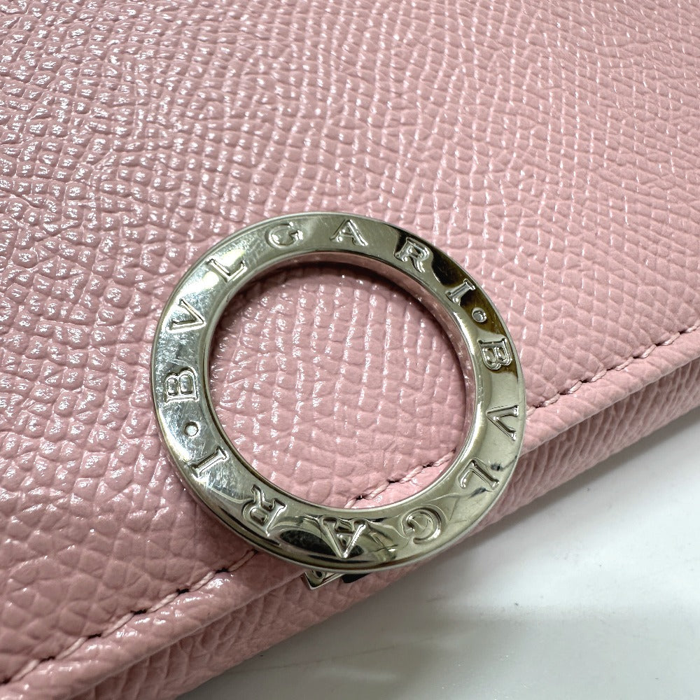 BVLGARI Long Wallet Purse 291419 leather pink Bulgari Bulgari Women Used Authentic