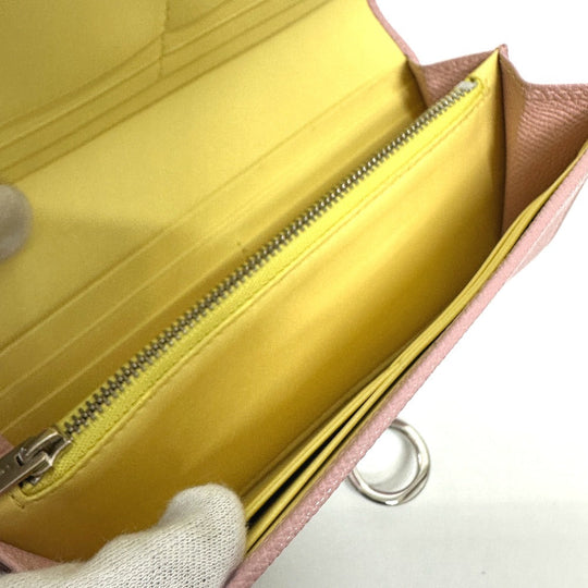 BVLGARI Long Wallet Purse 291419 leather pink Bulgari Bulgari Women Used Authentic