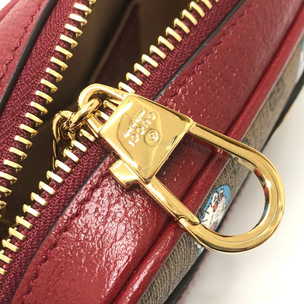 GUCCI Shoulder Bag 647784 GG Supreme Canvas Brown GG Supreme Doraemon x GUCCI Women Used Authentic
