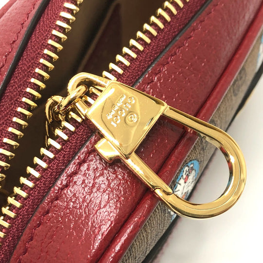 GUCCI Shoulder Bag 647784 GG Supreme Canvas Brown GG Supreme Doraemon x GUCCI Women Used Authentic