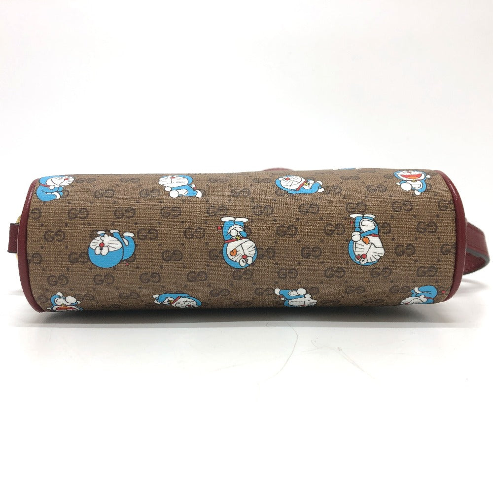 GUCCI Shoulder Bag 647784 GG Supreme Canvas Brown GG Supreme Doraemon x GUCCI Women Used Authentic