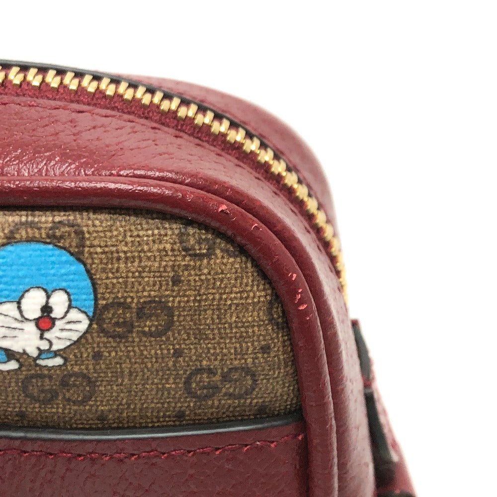GUCCI Shoulder Bag 647784 GG Supreme Canvas Brown GG Supreme Doraemon x GUCCI Women Used Authentic