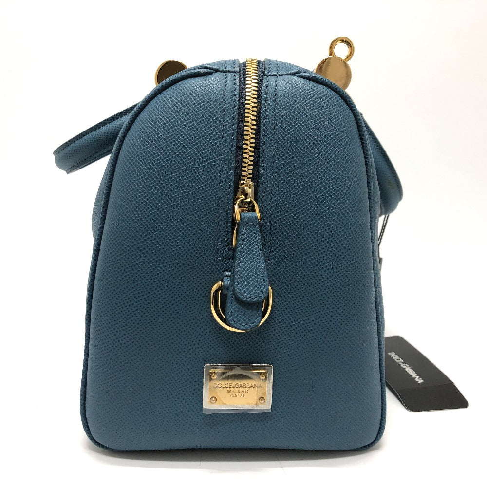 DOLCE&GABBANA Handbag leather blue Dorgava mens Used Authentic
