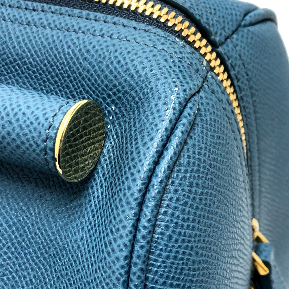 DOLCE&GABBANA Handbag leather blue Dorgava mens Used Authentic
