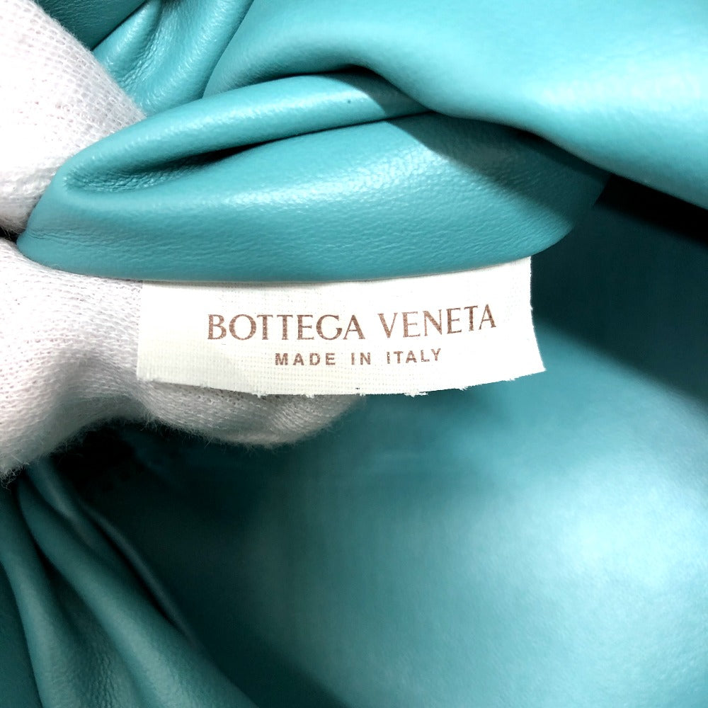 BOTTEGAVENETA Shoulder Bag 630363 leather Blue type The fringe pouch Women Used Authentic