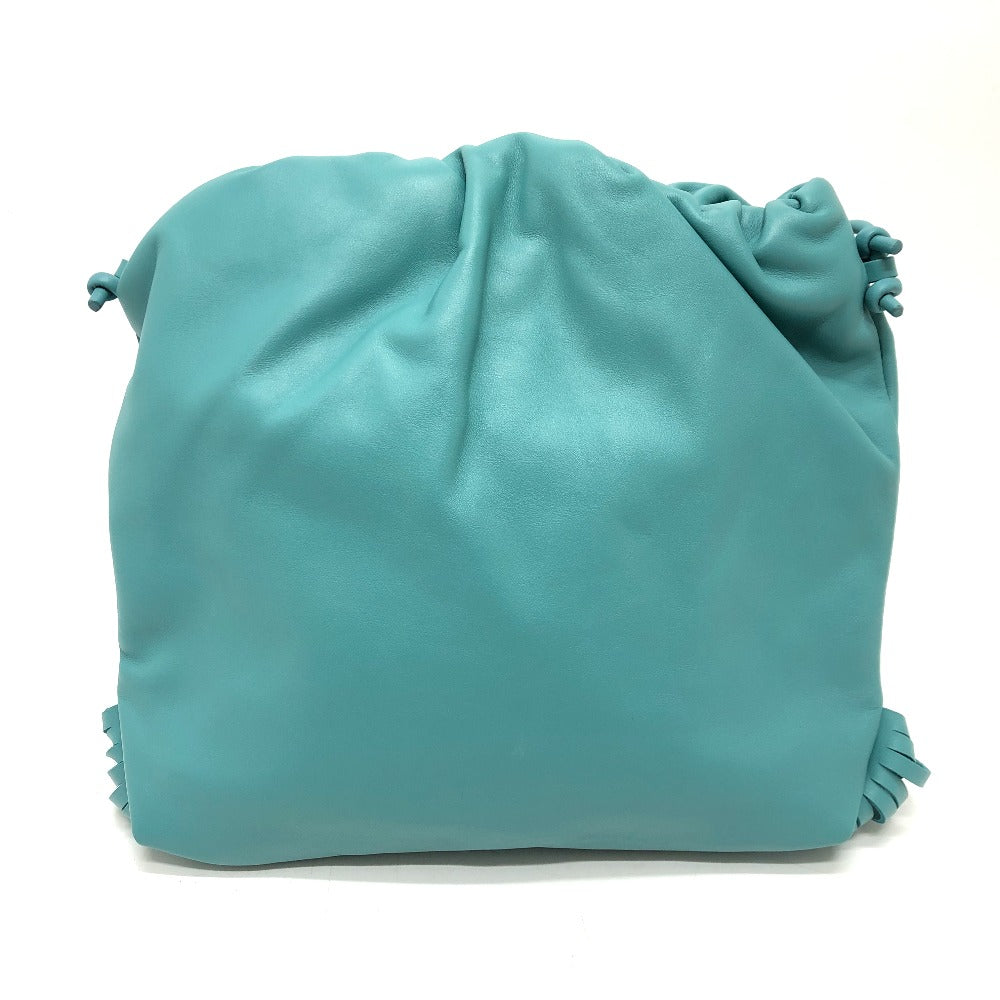 BOTTEGAVENETA Shoulder Bag 630363 leather Blue type The fringe pouch Women Used Authentic