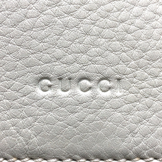 GUCCI Backpack 370833 leather White type Bamboo Backpack Women Used Authentic