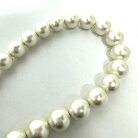 CHANEL Shoulder Bag lambskin black CC COCO Mark Pearl Shoulder Women Used Authentic