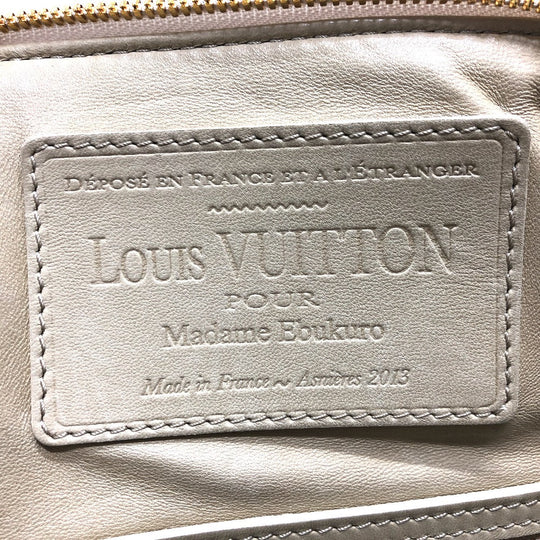 LOUIS VUITTON Boston Duffel bag leather white Sac Louis Women Used Authentic