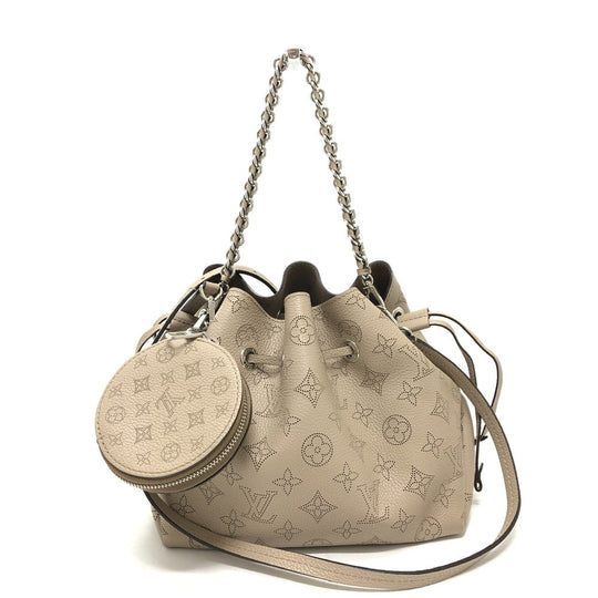 LOUIS VUITTON Shoulder Bag M57201 Monogram Mahina beige Monogram Mahina Bella Women Used Authentic