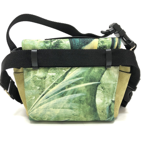 Valentino Garavani Shoulder Bag canvas green Dragon motif Women Used Authentic