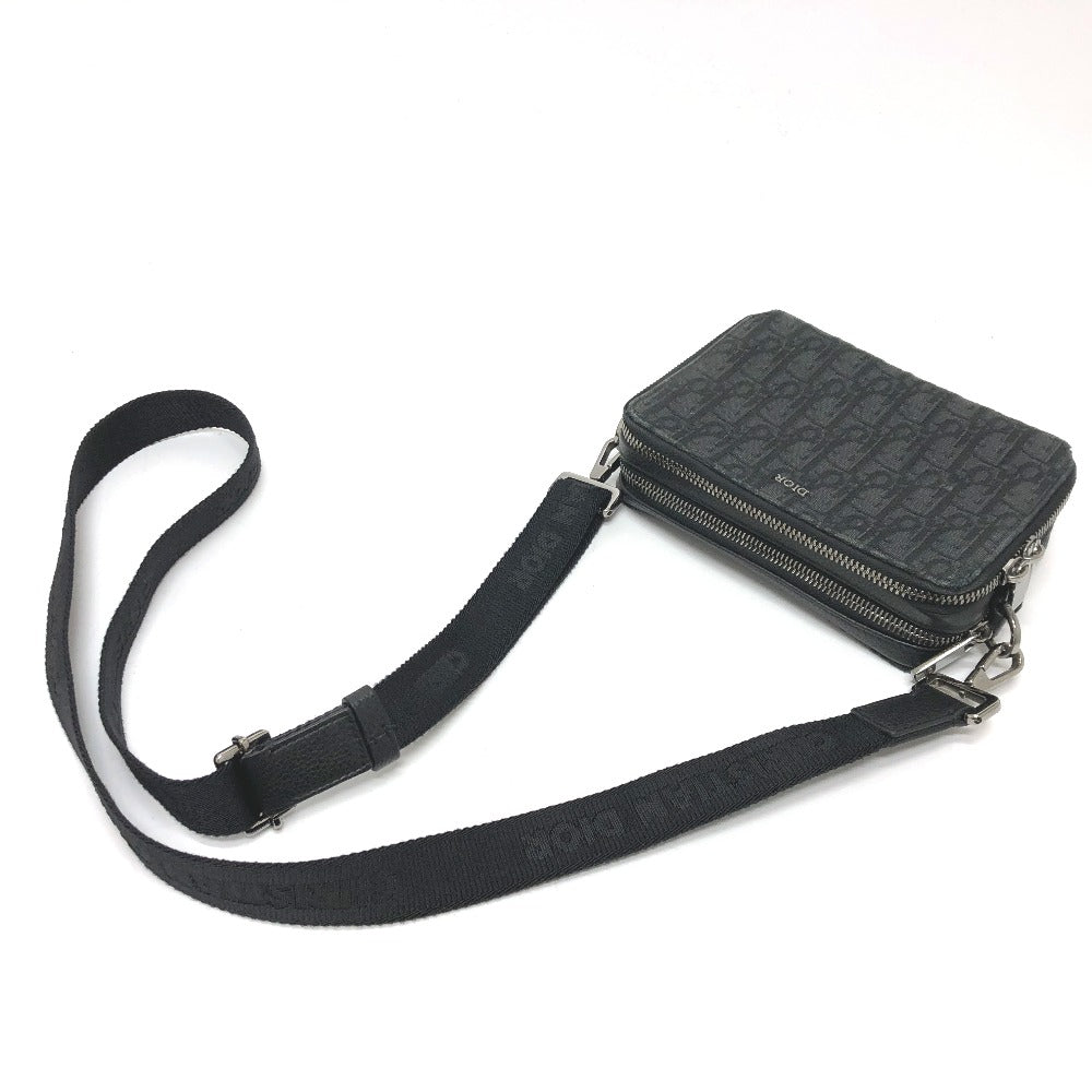 Dior Shoulder Bag 2ESBC119VPD canvas Navy Oblique messenger pouch mens Used Authentic