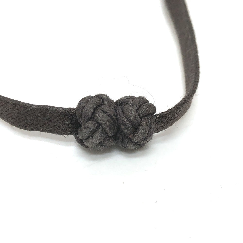 HERMES Necklace Buffalo horn Brown plate Atrage Women Used Authentic