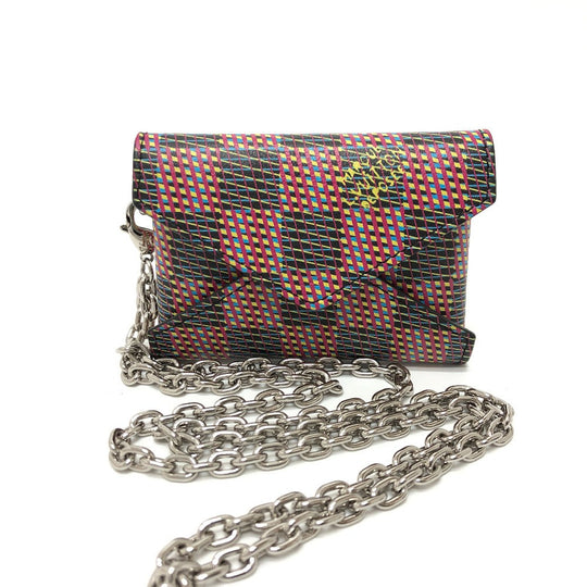 LOUIS VUITTON Necklace N60278 leather multicolor Damier Kirigami Women Used Authentic