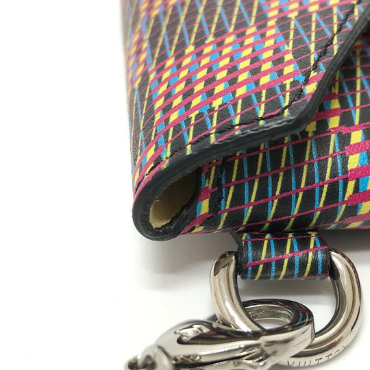 LOUIS VUITTON Necklace N60278 leather multicolor Damier Kirigami Women Used Authentic