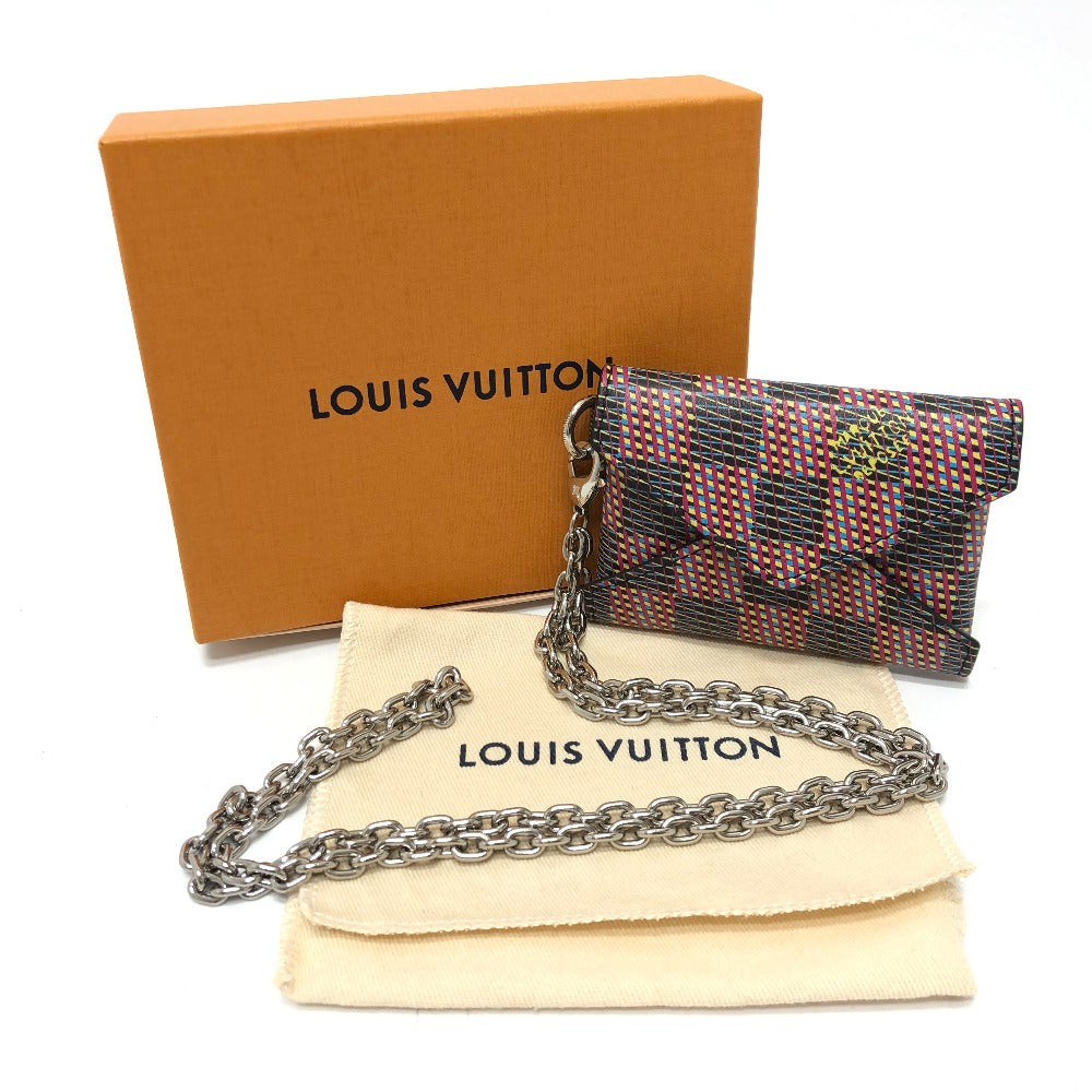 LOUIS VUITTON Necklace N60278 leather multicolor Damier Kirigami Women Used Authentic