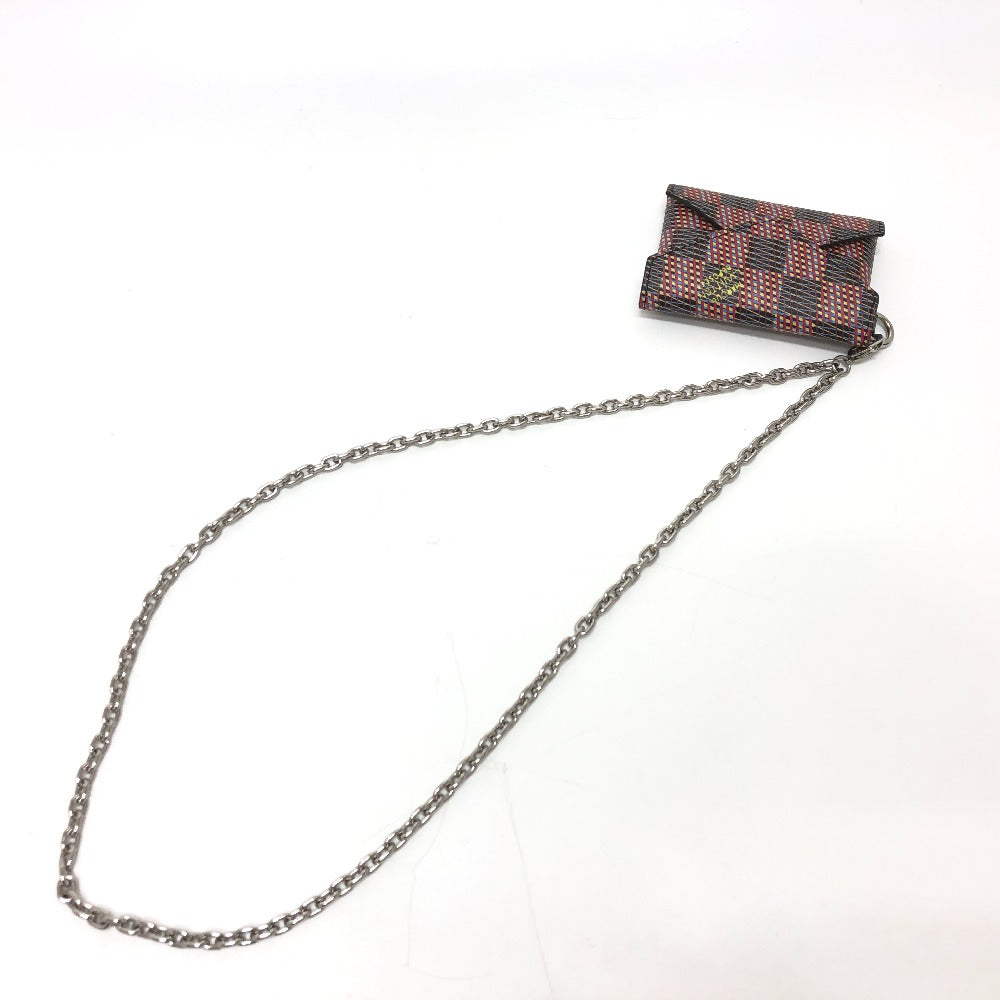 LOUIS VUITTON Necklace N60278 leather multicolor Damier Kirigami Women Used Authentic