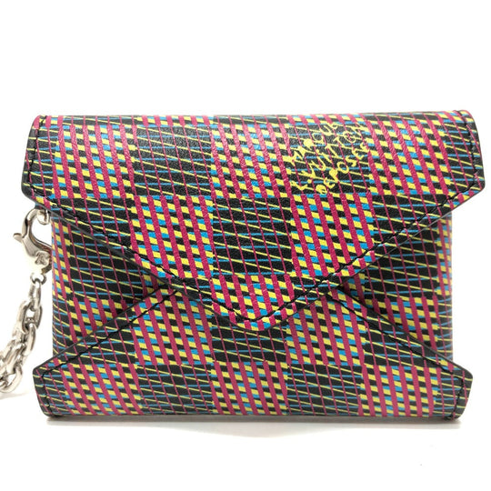 LOUIS VUITTON Necklace N60278 leather multicolor Damier Kirigami Women Used Authentic