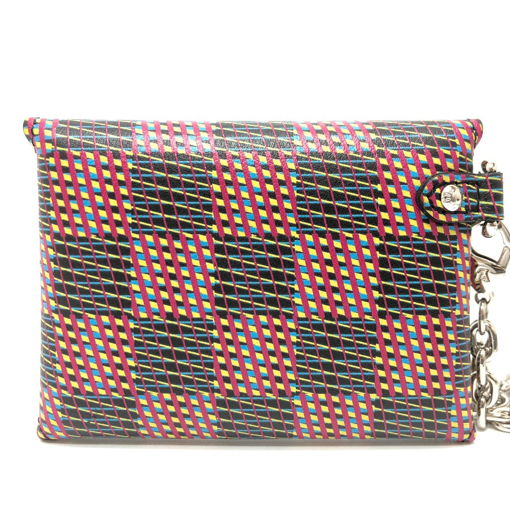 LOUIS VUITTON Necklace N60278 leather multicolor Damier Kirigami Women Used Authentic