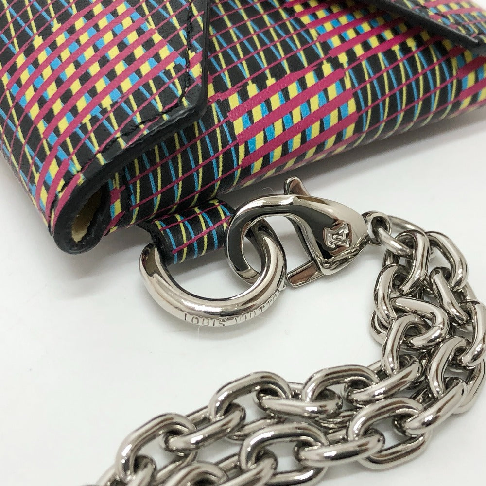 LOUIS VUITTON Necklace N60278 leather multicolor Damier Kirigami Women Used Authentic