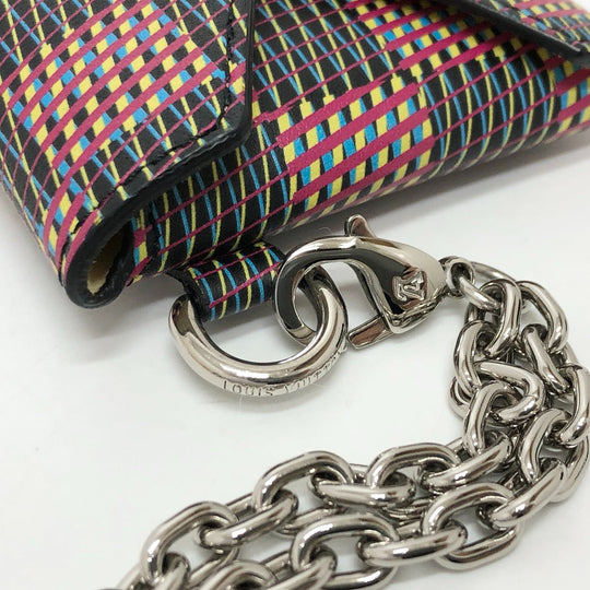 LOUIS VUITTON Necklace N60278 leather multicolor Damier Kirigami Women Used Authentic