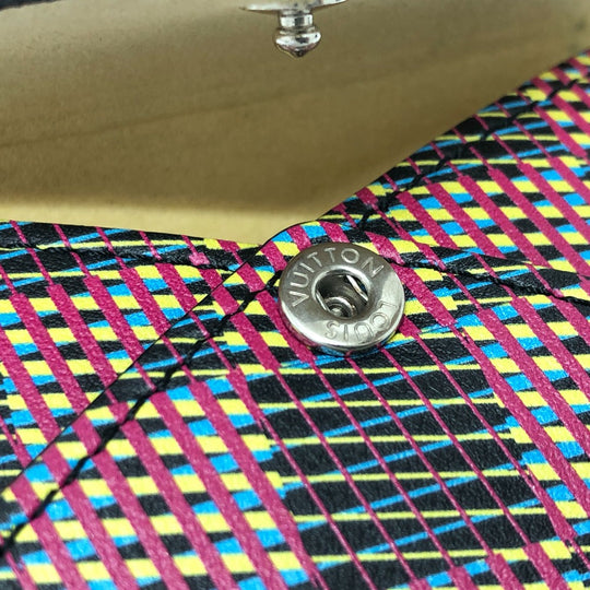 LOUIS VUITTON Necklace N60278 leather multicolor Damier Kirigami Women Used Authentic